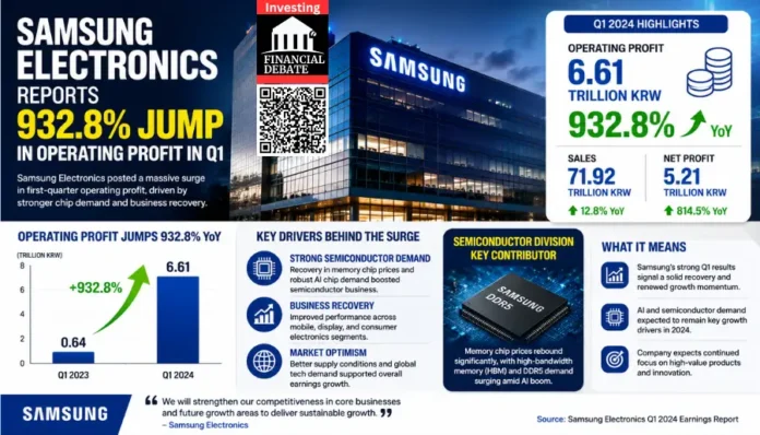 Samsung Q1 Profit Surges 932.8% — Massive Earnings Growth Reported